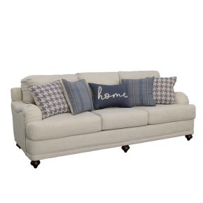 CoasterElevations 511091 Glenn - Upholstered English Arm Sofa - Light Gray And Blue