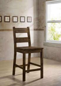 Furniture of America CM3060PC-2PK Kristen - Counter Height Side Chair (Set of 2) - Rustic Oak