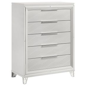 Coaster Fine Furniture 224965 Marmore - 5-Drawer Bedroom Chest Of Drawers - White