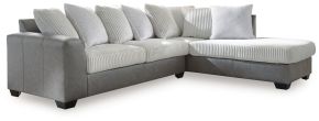 Benchcraft® 31503S2 Clairette Court - 2-Piece Sectional With Raf Corner Chaise - Alloy
