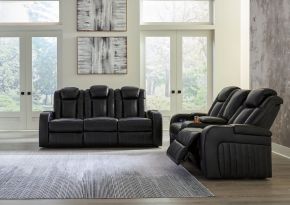 Signature Design by Ashley® 90703/15/18 Caveman Den - 2 Pc. - Power Reclining Sofa, Power Reclining Loveseat - Midnight
