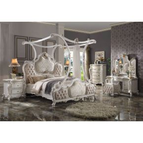 ACME 28204CK Picardy - California King Bed - Fabric & Antique Pearl - 78"
