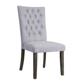 ACME 70168 Merel - Side Chair (Set of 2) - Gray Linen & Gray Oak
