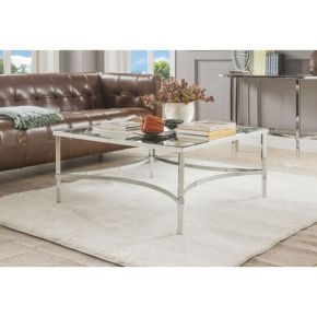 ACME 80190 Petunia - Coffee Table - Chrome & Mirror