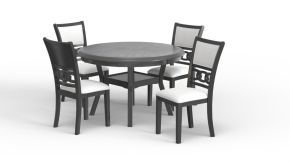 New Classic D1701-50S-GRY Gia - 5 Piece Round Dining Set - Gray