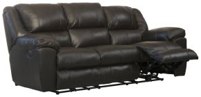 Catnapper 649145-1284/29-3084/29 Catnapper 649145-1284/29-3084/29 Transformer II - Power Ultimate Sofa With 3 Recliners & Drop Down Table - Chocolate Top Grain Italian Leather Match