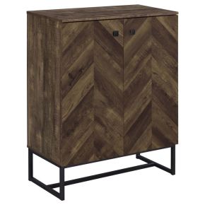 CoasterEveryday 959639 Carolyn - 2 Door Engineered Accent Wood Cabinet - Rustic Oak