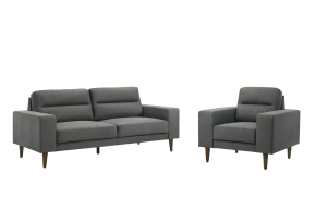 New Classic 23-U2590-2NP Vale - 2 Piece Sofa & Chair - Gray