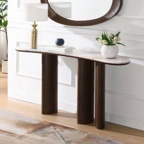 ACME AC04577 ACME AC04577 Hanale - Console Table With Marble Top - Natural / Brown
