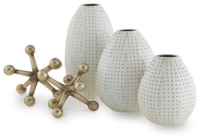 Signature Design by Ashley® A2C00209 Azerton - Accessory Set (Set of 5) - White / Gold Finish