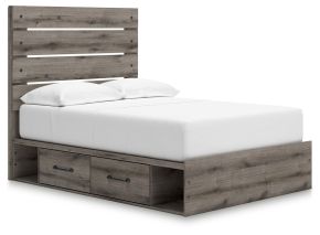 Signature Design by Ashley® PCB2405B17 Graystorm - Full Panel Bed With Storage - Brown Gray