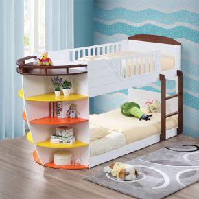 ACME 37715 Neptune - Twin Over Twin Bunk Bed - White & Chocolate