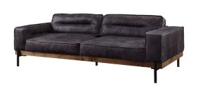 ACME 56505 Silchester - Sofa - Antique Ebony Top Grain Leather