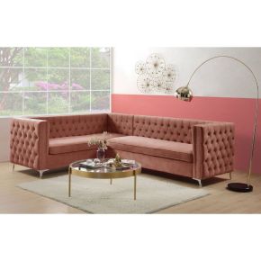 ACME 55505 Rhett - Sectional Sofa - Coral Velvet