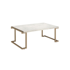 ACME 82870 Boice II - Coffee Table - Faux Marble & Champagne