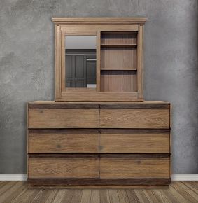 Furniture of America CM7623SM Coimbra - Cabinet Mirror - Rustic Natural Tone