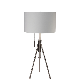 Furniture of America L731171T-SV Zaya - Table Lamp - Brushed Steel