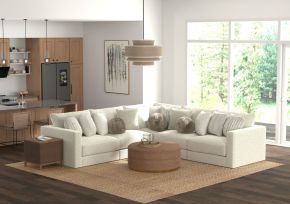 Jackson 2235/36/31/59/37-16 Jackson 2235/36/31/59/37-16 Ritzy - 5 Piece Modular Sectional - Bone