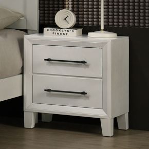 New Classic B0182W-040 Ballard - 2 Drawer Nightstand - White