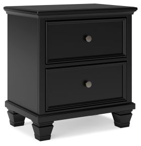 Ashley Furniture B687-92 Lanolee - Two Drawer Nightstand - Black