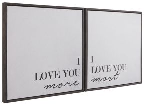 Ashley Furniture A8000297 Adline - Black / White - Wall Art Set (Set of 2)