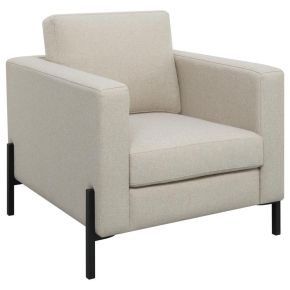 Coaster Fine Furniture 509903 Tilly - Upholstered Track Arm Accent Chair - Oatmeal