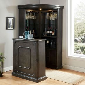 Furniture of America CM-CR142GY-CURIO Voltaire - Curio Cabinet - Gray
