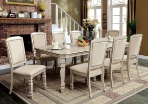 Furniture of America CM3600T Holcroft - Dining Table - Antique White / Ivory