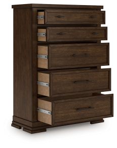 Benchcraft® B849-46 Taffenbrook - Five Drawer Chest - Medium Brown