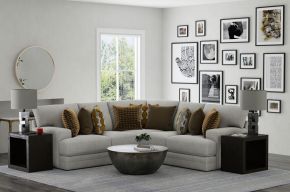 Jackson 2240/62/42-26 Tori - 2 Piece Sectional With Comfort Coil Seating And 9 Accent Pillows Included - Birch