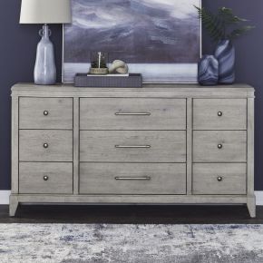Liberty Furniture 694-BR31 New Haven - 9 Drawer Dresser - Sanctuary White