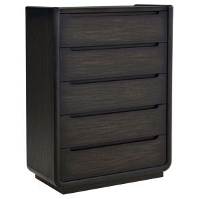 Coaster Fine Furniture 222495 Leandro - 5-Drawer Bedroom Chest Of Drawers - Burnished Black