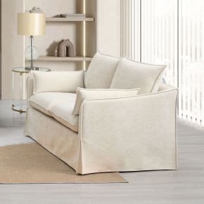 ACME LV02911 Shane - Loveseat With 2 Pillows - Beige Linen