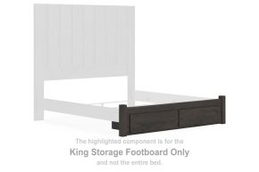 Signature Design by Ashley® PCB3370-56S Fraluna - King Storage Footboard - Charcoal
