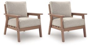 Signature Design by Ashley® PCP422-820 Grover Beach - Lounge Chair With Cushion (Set of 2) - Driftwood