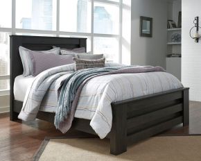 Signature Design by Ashley® B249/67/64/98 Brinxton - Charcoal - Queen Panel Bed