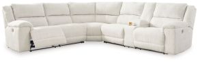 Signature Design by Ashley® 61807S2 Keensburg - Linen - 3-Piece Power Reclining Sectional With Raf Power Reclining Loveseat With Console