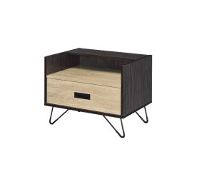 ACME 97968 Melkree - Accent Table - Oak & Black