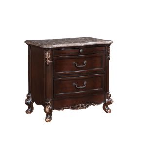 New Classic B532-040 Constantine - Nightstand With Marble Top - Cherry