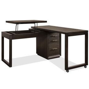 Riverside Furniture 23932 Prelude - Swivel Lift Top L-Desk - Dark Brown