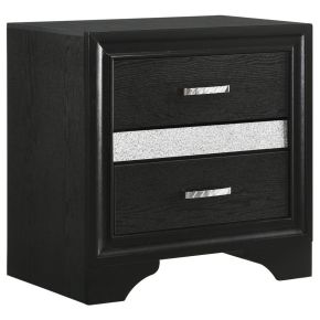 CoasterEveryday 206362 Miranda - 2-Drawer Nightstand - Black