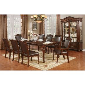 Furniture of America CM3453T Sylvana - Dining Table - Brown Cherry / Espresso
