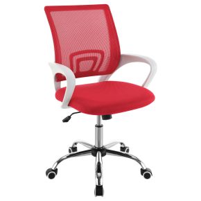 CoasterEveryday 802017 Felton - Upholstered Adjustable Home Office Desk Chair - Red