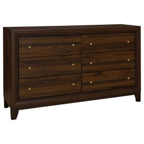 Coaster Fine Furniture 223443 Welsley - 6-Drawer Dresser Cabinet - Walnut