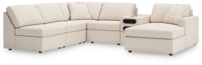 Signature Design by Ashley® 92103S25 Modmax - 6-Piece Sectional With Raf Corner Chaise And Audio Console - Oyster