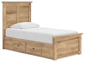 Ashley Furniture PCB1170B30 Ashley Furniture PCB1170B30 Makidern - Twin Panel Storage Bed With 2 Under Bed Storage Units - Tan
