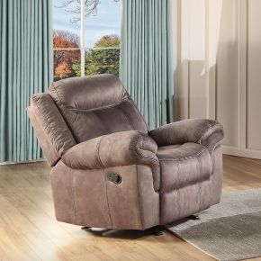 ACME 55022 Zubaida - Motion Glider Recliner - Two Tone Chocolate Velvet