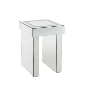 ACME 84702 Noralie - End Table - Mirrored & Faux Diamonds - Wood