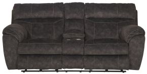 Catnapper 62229-2793/28 Sedona - Power Lay Flat Reclining Console Loveseat With Power Adjustable Headrest - Smoke