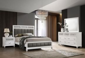 CoasterEveryday 205891KW-S4 Barzini - California King 4 Piece Bedroom Set - White